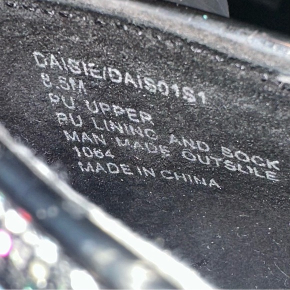 Steve Madden Women Black Pewter Rhinestone Daisie Most Pumps 8.5 - Picture 10 of 10